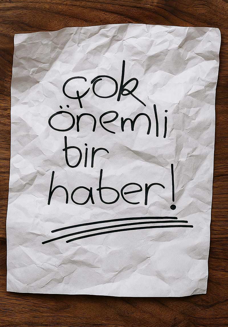 Çok Önemli Bir Haber