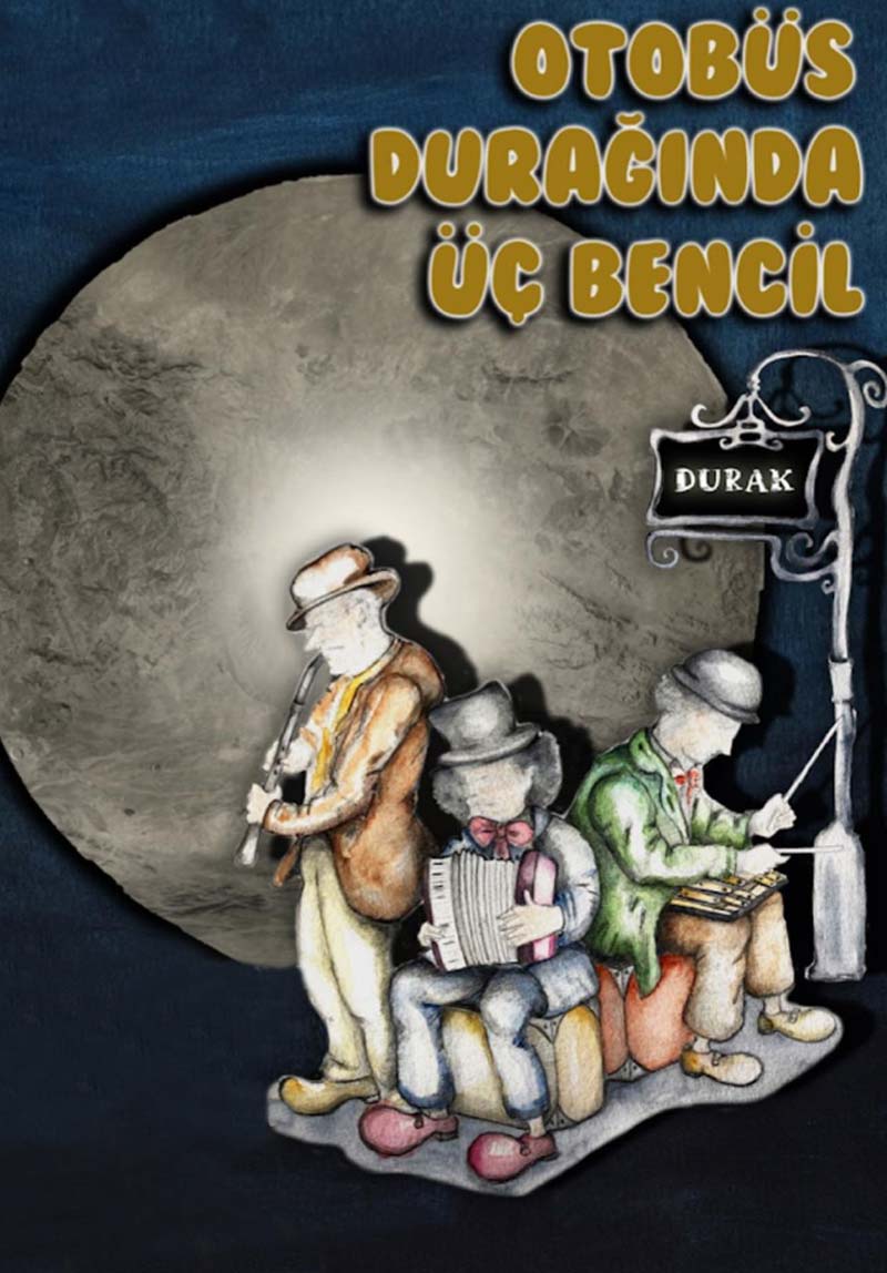 Otobüs Durağında Üç Bencil Poster